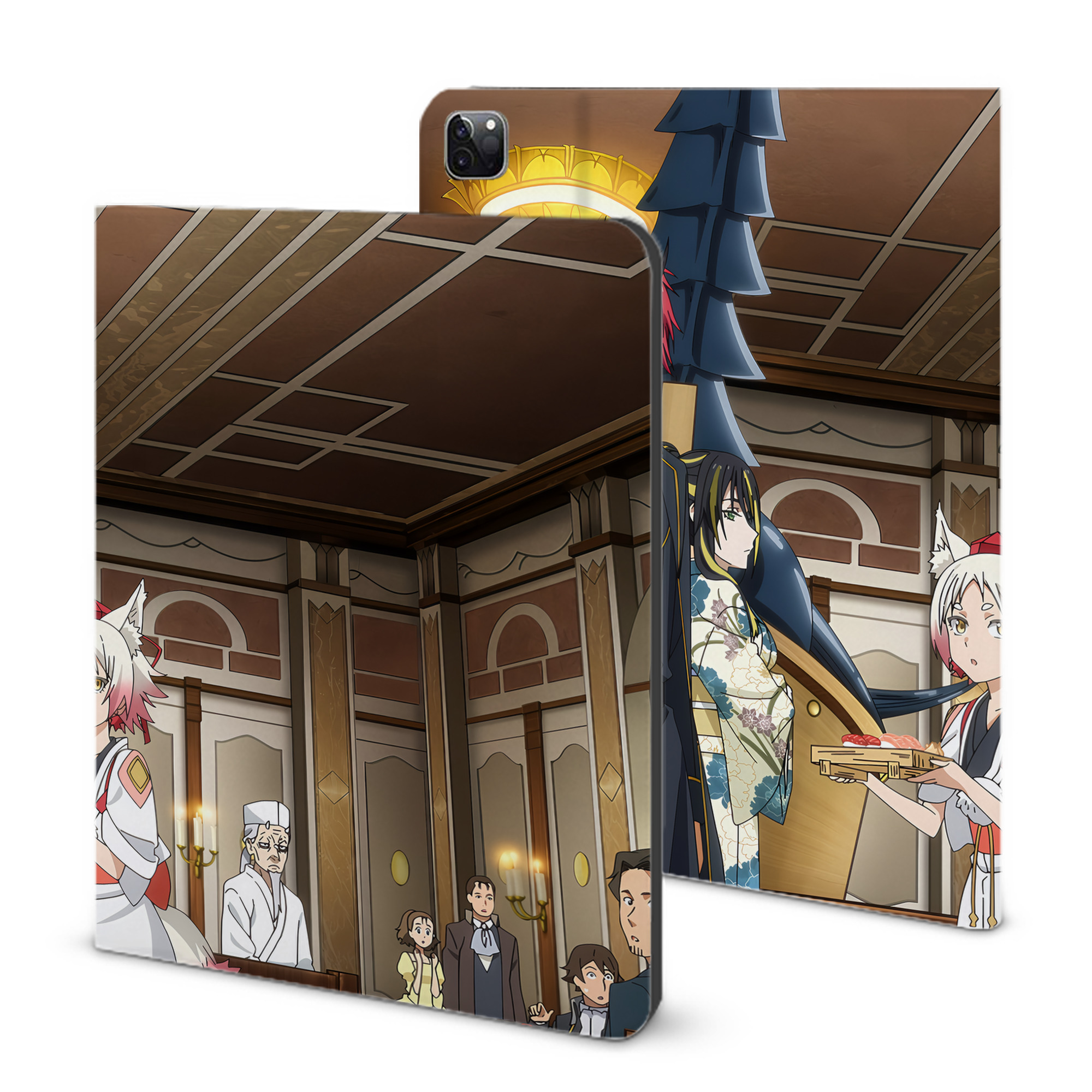 （画像用） 転スラ Regarding Reincarnated to Slime IPad ケース ブック型 PUレザー TPU 耐衝撃 軽量 薄型 ペン収納なし 全面保護 IPad 各モデル対応